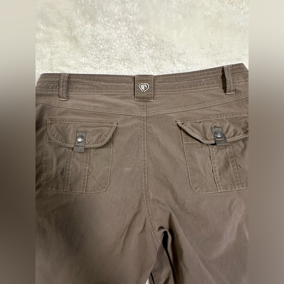 Kuhl Shorts Womens 12 Cargo Olive Green Vintage Patinadye Hiking Outdoor Casual - Picture 8 of 9